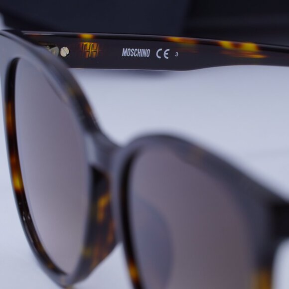 Moschino MOS074/F/S 0086 HA Square Sunglasses - Havana/Brown - Picture 10 of 11